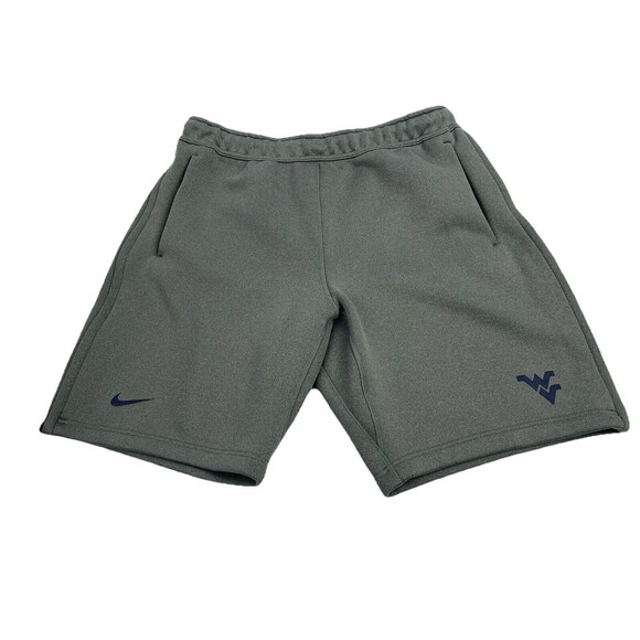 Nike Shorts XL Gray Adult Work Out Run Swoosh Sweat Heavy West Virginia On-field - Picture 1 of 9